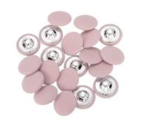 QUARKZMAN 20Pcs Botones Cubiertos De Tela 20mm 32L Botones Redondos De Costura Con Vástago Metálico Para Abrigo Vestido Suéter Sombreros Manualidades Color Rosa