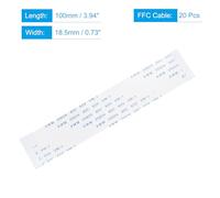 QUARKZMAN 20Pcs Cable Flexible Plano FFC, 36 Pines 0.5 mm Paso 100mm FPC FFC Cable Flexible De Cinta Para LCD TV Auto Audio Reproductor DVD Laptop (Tipo A)
