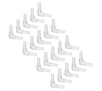 QUARKZMAN 20Pcs Conectores De Válvula De Aire para Acuario, Válvulas De Retención En Forma De L De Tubo Plástico En Línea para Tubo De Aire De 4mm ID para Estanque O Pecera, Transparentes