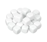 QUARKZMAN 20Pcs Dados Acrílicos En Blanco, 14mm/0.55" Dados De Seis Caras Blancos con Esquinas Redondeadas Y Superficie Lisa para Juegos De Mesa Y Fiestas