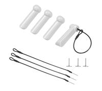 QUARKZMAN 20Pcs Etiquetas De Seguridad Rígidas - Reutilizables AM 58kHz Etiquetas De Seguridad Rígidas Para Ropa De 2.4" De Longitud Con Alfileres Y Cordones, Ajustables