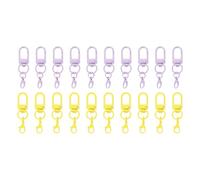 QUARKZMAN 20Pcs Ganci A Doppia Testa A Rotazione, Ganci Per Cavalletto, Ganci A Sgancio Rapido Per Gioielli, Portachiavi, Borse, Accessori Per DIY, Viola E Altri 3 Colori