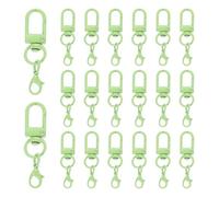 QUARKZMAN 20Pcs Ganci A Doppia Testa In Metallo, Ganci A Sgancio Rapido Girevoli Per Creazione Di Gioielli, Portachiavi, Borse, DIY Crafts Findings, Verde