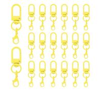 QUARKZMAN 20Pcs Ganci A Doppia Testa In Metallo, Ganci A Sgancio Rapido Girevoli Per Creazione Di Gioielli, Portachiavi, Borse, Accessori Fai Da Te, Giallo