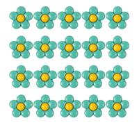 QUARKZMAN 20Pcs Graziosi Bottoni A Gambo A Fiore, 15mm Bottoni A Gambo In Resina Per Cucito Decorativi Per Abbigliamento Camicie Gonne Vestiti Decorazioni Bluse DIY Artigianato, Verde