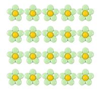 QUARKZMAN 20Pcs Graziosi Bottoni A Gambo A Fiore, 15mm Bottoni A Gambo In Resina Per Cucito Decorativi Per Abbigliamento Camicie Gonne Vestiti Decorazioni Bluse DIY Artigianato, Verde