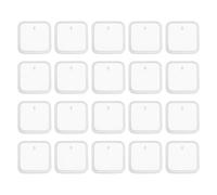 QUARKZMAN 20Pcs Moldes De Llavero De Resina Cuadrados, Kit De Moldes De Silicona para Epoxy con Agujero para Llaveros Adorno Joyería Arte Manualidades Haciendo Manualidades DIY, Blanco