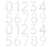 QUARKZMAN 20Pcs Números De Casa De 2.7 Pulgadas 0-9, Pegatinas Autoadhesivas Acrílicas Para Buzón O Puerta, Letreros De Dirección Exterior Para Oficina Hotel Jardín, Blanco Brillante