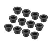 QUARKZMAN 20Pcs Ojales de Goma Cónicos en Forma de T Dia 16.5mm ID 10mm H 13mm Negro Sello Protección Pasacables Flexible para Cable Tubo