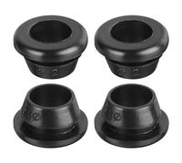 QUARKZMAN 20pcs Pasacables de Goma, Anillo de Ojal 12x10mm (Montaje Diámetro*ID) Tapones Goma Arandelas para Proteger Alambre, Enchufe Cortafuegos, Protección de Cables, Negro