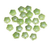 QUARKZMAN 20Pcs Perline A In Ceramica, 15mm Perline Spaziatrici In Porcellana Smaltata Kit Per Creazioni F Da Te Bracciali Orecchini Collana Creazione Di Gioielli, Green