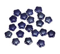 QUARKZMAN 20Pcs Perline A In Ceramica, 15mm Perline Spaziatrici In Porcellana Smaltata Kit Per Creazioni F Da Te Bracciali Orecchini Collana Creazione Di Gioielli, Navy