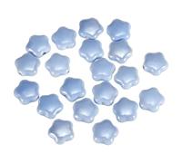 QUARKZMAN 20Pcs Perline A In Ceramica, 15mm Perline Spaziatrici In Porcellana Smaltata Kit Per DIY Creazione Di Bracciali Orecchini Collane Gioielli, Chiaro