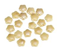 QUARKZMAN 20Pcs Perline A In Ceramica, 15mm Perline Spaziatrici In Porcellana Smaltata Per Creazione Di Bracciali Orecchini Collane E Gioielli F Da Te, Marrone Chiaro