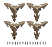 QUARKZMAN 20pcs Protectores de Esquina de Caja Metálica de 30 x 30 x 30 mm en Tono Bronce