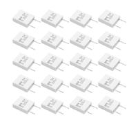 QUARKZMAN 20Pcs Resistencias Cerámicas 5W 0.22 Ohm 5% Tolerancia Bobinadas No Inductivas De Cemento Para Potencia, Hilo Fijo Resistente A Llama Calor Humedad Para Placas Adaptadores, Blanco