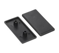 QUARKZMAN 20Pcs Tapón de Extremo Extruido de Nylon, Tapón de Extrusión de Extremo Estándar Europeo de 30x60mm para Perfil de Aluminio con Ranura en T 3060, Estante de Almacenamiento, Negro