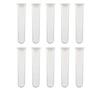 QUARKZMAN 21,3 x 108mm Centrífuga Tubos 20ml x 10uds Polipropileno Centrífuga Tubos con Presión Tapa para Laboratorio, [Transparente]