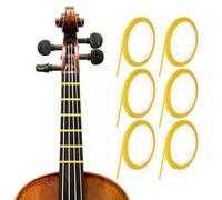 QUARKZMAN 216 Pies 6 Rollos Cintas Para Diapasón De Violín 3mm Amarillo Oscuro Adhesivo PET Guía De Dedos Para Violonchelo Calcomanías Cinta Para Diapasón Para De De Notas En El Diapasón