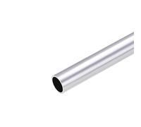 QUARKZMAN 21mm ID x 25mm OD Aluminio Redondo Recto Tubo 30cm Longitud - 1uds Sin Costuras 6063 Aluminio Redondo Tubos para Bricolaje Artesanías, Hacer Marcos, (Plateado Tono)