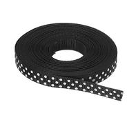 QUARKZMAN 22.5m Cintas Decorativas Grosgrain, Ancho 10mm Ribbon Manualidades Adorno con Puntos para Lazos Decoración Embalaje Regalo Flores Boda Navidad Fiestas Cumpleaños, Negro