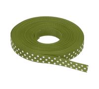 QUARKZMAN 22.5m Cintas Decorativas Grosgrain, Ancho 10mm Ribbon Manualidades Adorno con Puntos para Lazos Decoración Embalaje Regalo Flores Boda Navidad Fiestas Cumpleaños, Verde Oscuro