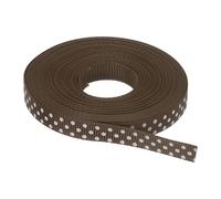 QUARKZMAN 22.5m Cintas Decorativas Grosgrain, Ancho 10mm Ribbon Manualidades Adorno con Puntos para Lazos Decoración Embalaje Regalo Flores Boda Navidad Fiestas Cumpleaños, Café Negro