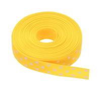 QUARKZMAN 22.5m Cintas Decorativas Grosgrain, Ancho 25mm Ribbon Manualidades Adorno con Puntos para Lazos Decoración Embalaje Regalo Flores Navidad Fiestas Cumpleaños, Amarillo Brillante
