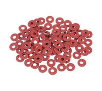 QUARKZMAN 220 Pcs Arandelas Planas De Fibra M3, Arandelas Planas De Aislamiento 3mm DI 8mm DE 1mm De Grosor Juntas De Papel De Acero Rojo Para Maquinaria Fontanería Reparación General
