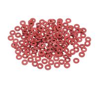 QUARKZMAN 220 Piezas Arandelas Planas De Fibra M2.5, Arandelas Planas De Aislamiento 2.5mm DI 5.5mm DE 0.8mm De Espesor Juntas De Papel De Acero Rojo Para Maquinaria Fontanería
