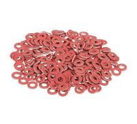 QUARKZMAN 220 Piezas Arandelas Planas Fibra M3. Arandelas Planas Aislantes 3mm DI 6mm 1mm Espesor Arandelas Papel Acero Rojo Para Maquinaria Fontanería Reparación General Fijadores