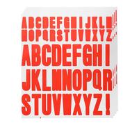 QUARKZMAN 220uds 4 Hojas Letras Pegatinas Vinilo Impermeable Alfabeto Auto Adhesivo Letras Pegatinas para Pegatina Calcomanía Buzón Artesanía Puerta Coche Navidad Decoración Rojo