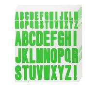QUARKZMAN 220uds 4 Hojas Letras Pegatinas Vinilo Impermeable Alfabeto Auto Adhesivo Letras Pegatinas para Pegatina Calcomanía Buzón Artesanía Puerta Coche Navidad Decoración Verde