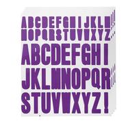 QUARKZMAN 220uds 4 Hojas Letras Pegatinas Vinilo Impermeable Alfabeto Autoadhesivo Letras Pegatinas para Calcomanía Buzón Artesanía Puerta Coche Navidad Decoración Púrpura