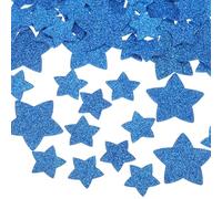 QUARKZMAN 228 Piezas Pegatinas De Espuma Brillante 3 Tamaños Formas De Estrellas Autoadhesivas Con Purpurina Para Materiales De Arte Y Manualidades DIY Y Decoración Azul