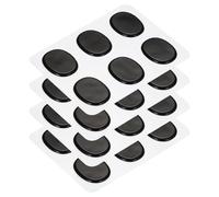 QUARKZMAN 24 Piezas de Amortiguadores de Tambor Almohadillas de Gel de Silicona Silenciadores de Tambor Moon Gels Negros 30x25x3mm para Tambores y Platillos Control de Tono
