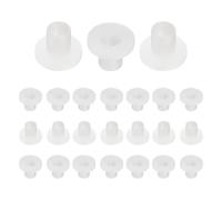 QUARKZMAN 24 Piezas de Bujes de Cojinete, Manga de Cojinetes de Plástico con Bridas de Nailon ID 4mm x OD 5mm x Longitud 7mm, Casquillos de Brida, Blanco
