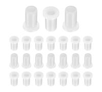 QUARKZMAN 24 Piezas de Bujes de Cojinete, Manga de Cojinetes de Plástico con Bridas de Nailon, ID 5mm x OD 7.2mm x Longitud 13.5mm, Casquillos de Brida, Blanco