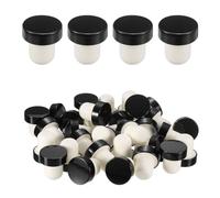 QUARKZMAN 24 Piezas Tapones de Corcho para Botellas de Vino, Tapón en Forma de T, Tapón de Vino, Tapones de Corcho Reutilizables para Botellas de Vino Casero Cerveza, Negro
