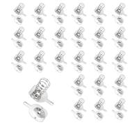 QUARKZMAN 24 Set Molla Di Contatto per Batteria 18650 Piaccamata Nichelata 16.5 mm x 16 mm Piastra Di Conversione Da Positivo A Negativo per Montaggio Su PCB E Portabatterie