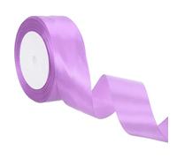QUARKZMAN 24 Yardas 1-1/2" Cinta de Satén Morado Claro Cinta Sólida de Poliéster para Envoltura de Regalos Coronas Hechas A Mano Decoración de Bodas Accesorios de Ramos