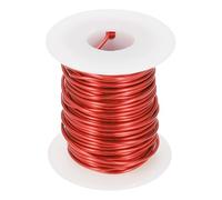 QUARKZMAN 24AWG Alambre Esmaltado de Cobre, 0.5mm Alambre Magnético para Bobina para Transformador, Motor Eléctrico, Grado F, 155°C (311°F) 8oz, Rojo