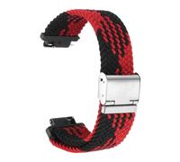 QUARKZMAN 24mm Correa de Reloj Nylon Trenzada, Banda Universal Liberación Rápida Cierre con Acero Inoxidable Hebilla Pulsera Repuesto Casual Accesorio Suave para Mujer Hombre, Negro Rojo