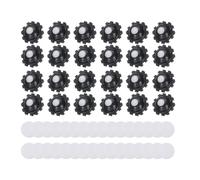 QUARKZMAN 24Pcs 1" Rueda Adhesiva para Muebles, 360° Ruedas Giratorias Universales de Perfil Bajo, 1 Bola de Rodillo de Nylon para Muebles, Contenedores de Almacenamiento, Negro