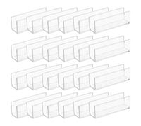 QUARKZMAN 24Pcs Conectores De Vidrio Plástico, Adecuados Para Abrazaderas De Vidrio A Vidrio De 180 Grados Y 10mm De Grosor, Fijación Sin Marco Para Acuarios Y Estanterías Transparentes