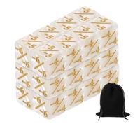 QUARKZMAN 24Pcs Dados Mágicos Contadores, Juego De Dados D6 De Acrílico para Marcadores De Vida con Bolsa para Accesorios De Juegos De Cartas Estándar, Mármol Blanco