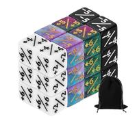 QUARKZMAN 24Pcs Dados Mágicos Contadores, Set De Dados D6 De Vida De Acrílico con Bolsa para Accesorios De Juegos De Cartas Estándar, Blanco, Negro, Verde Y Morado, Azul Y Morado