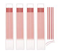 QUARKZMAN 24pcs Minas de Lápiz de Carpintero Minas de Repuesto de 2,8mm, Sólidas, de Agujero Profundo, Minas de Marcador, Minas de Lápiz de Construcción, Rojo