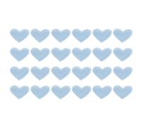 QUARKZMAN 24Pcs Parches Corazón Hierro, Parches Pequeños Corazón Bordados Para Coser, Aplicación Parche Decorativo Para Reparación Para Manualidades DIY, 25mm Azul Cielo