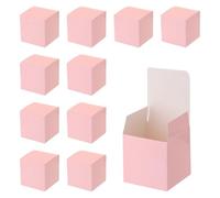 QUARKZMAN 25 Cajas De Regalo Rosadas, 3"x3"x3" Cajas De Regalo De Papel Kraft Para Dulces Con Tapas, Cajas De Regalo En Forma De Cubo Al Por Mayor Para Manualidades, Navidad, Bodas, Regalos,